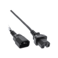 Produktbild för InLine - förlängningskabel för ström - IEC 60320 C14 till IEC 60320 C15 - 5 m