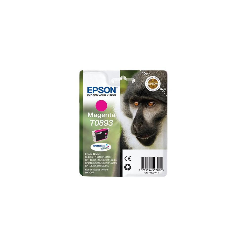 Produktbild för Epson T0893 - magenta - original - bläckpatron