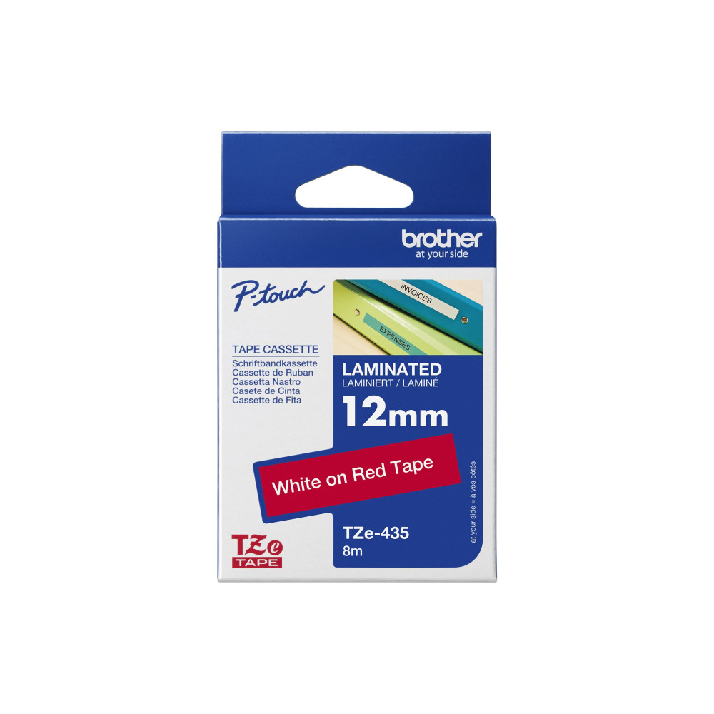 Produktbild för Brother TZe-435 - bandlaminat - 1 kassett(er) - Rulle (1,2 cm x 8 m)