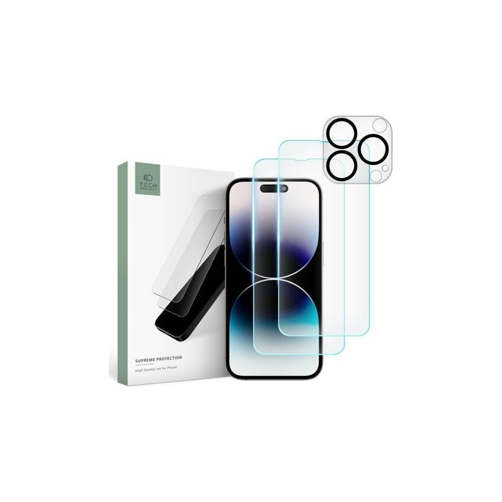 Produktbild för Tech-Protect SZKŁO HARTOWANE TECH-PROTECT SUPREME SET IPHONE...