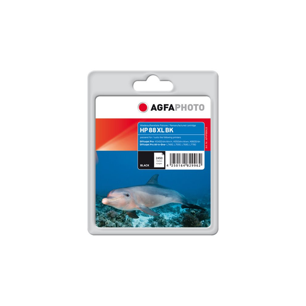 Produktbild för AgfaPhoto - svart - kompatibel - bläckpatron (alternativ för: HP 88XL, HP C9396AE)