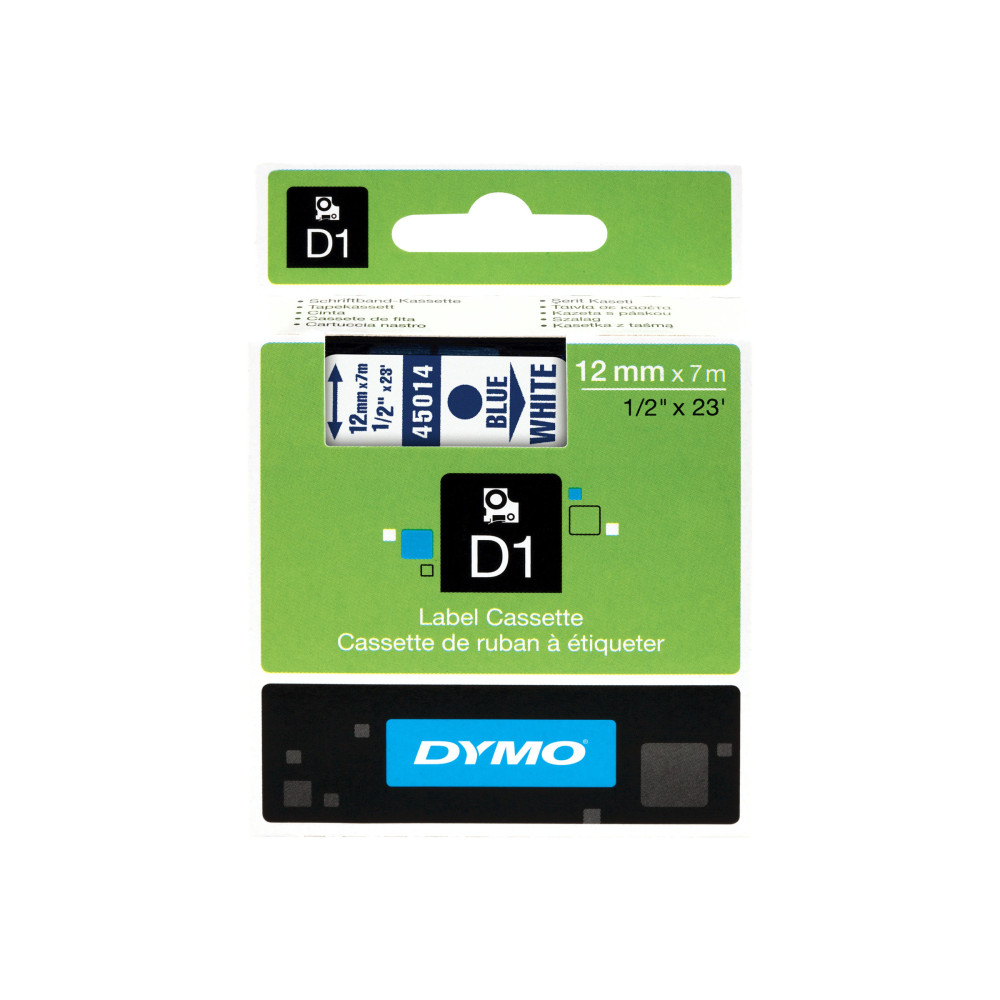 Produktbild för DYMO D1 - etiketttejp - 1 kassett(er) - Rulle (1,2 cm x 7 m)