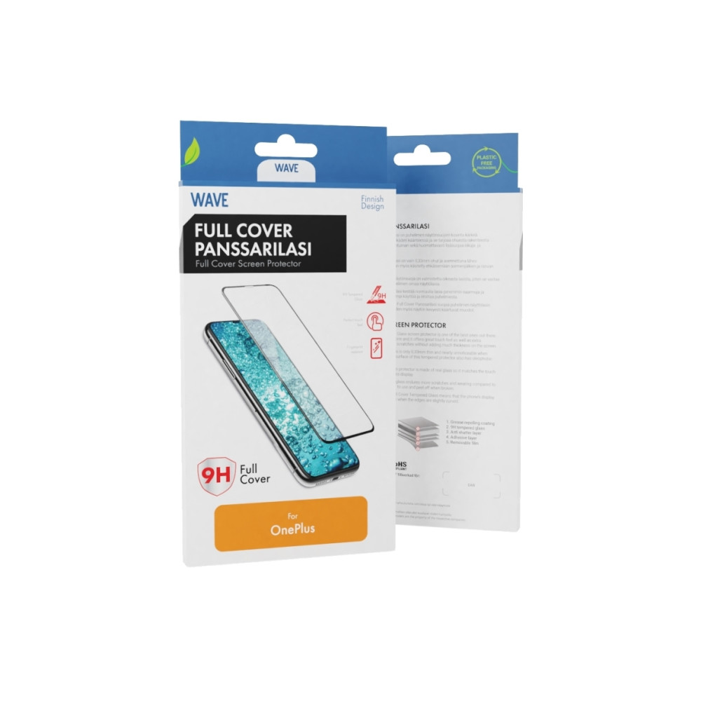 Produktbild för Wave -FC-OP-9-BK, OnePlus, 9, Reptålig, Svart, Transparent,...