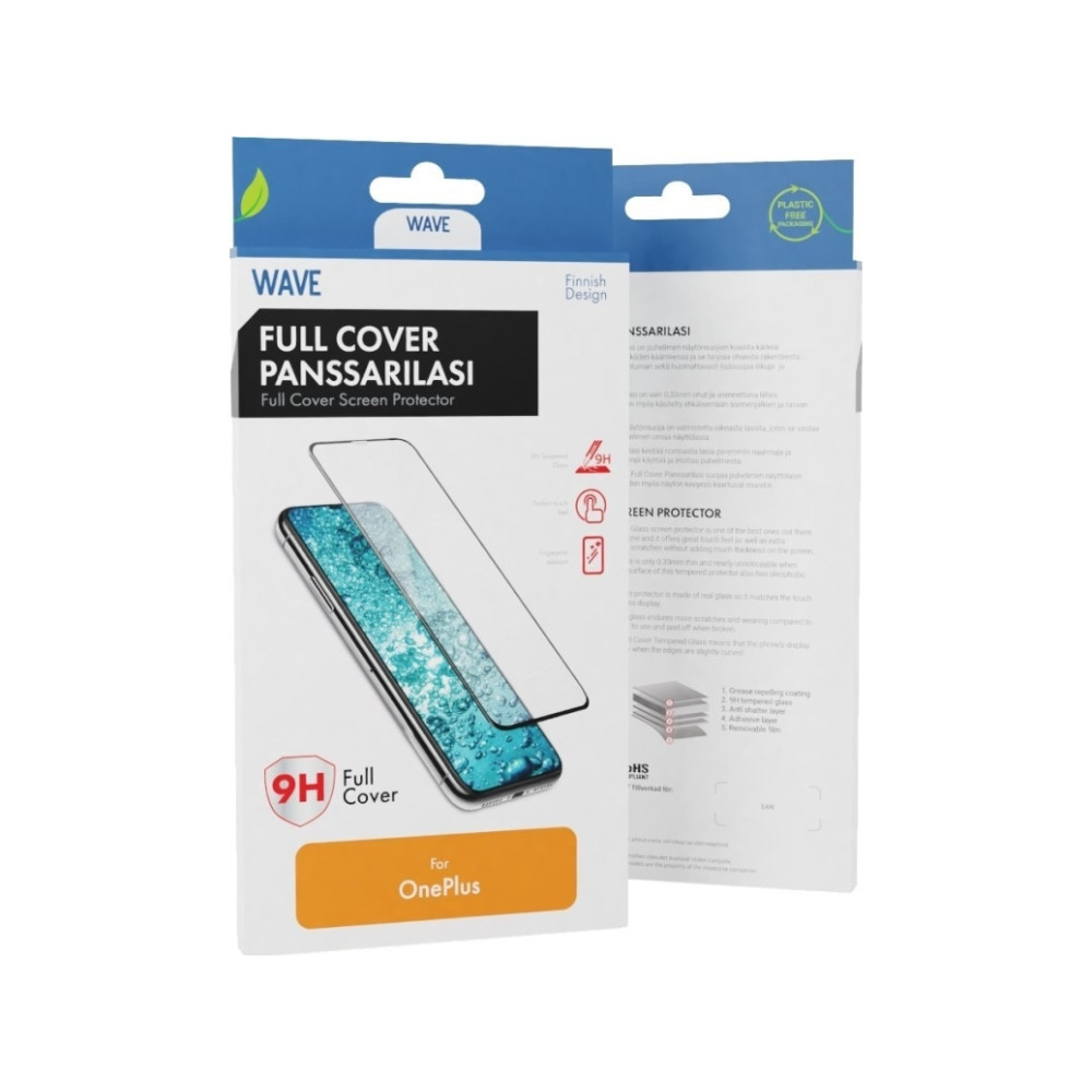 Produktbild för Wave -FC-OP-9-BK, OnePlus, 9, Reptålig, Svart, Transparent,...