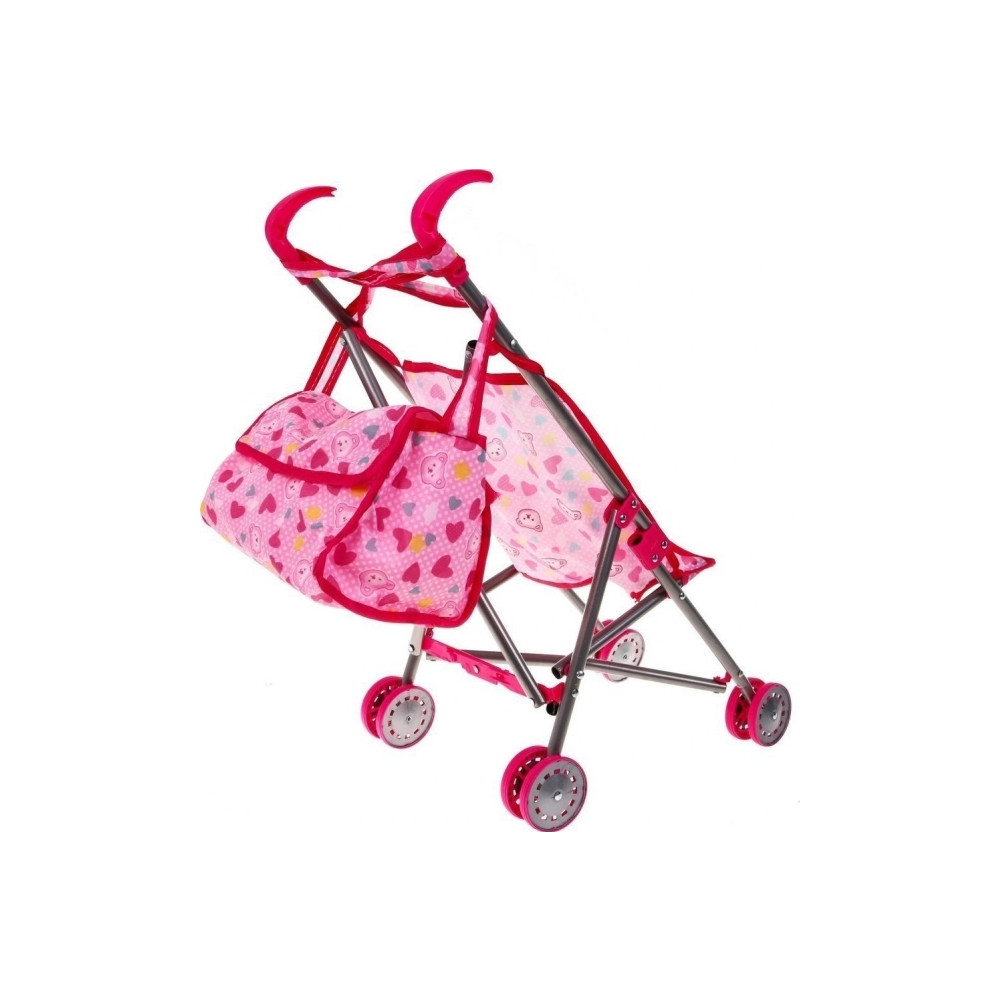Produktbild för Tillbehörsset för babydockor 3+ Babyvård + Barnvagn + Matsto...