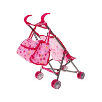 Produktbild för Tillbehörsset för babydockor 3+ Babyvård + Barnvagn + Matsto...