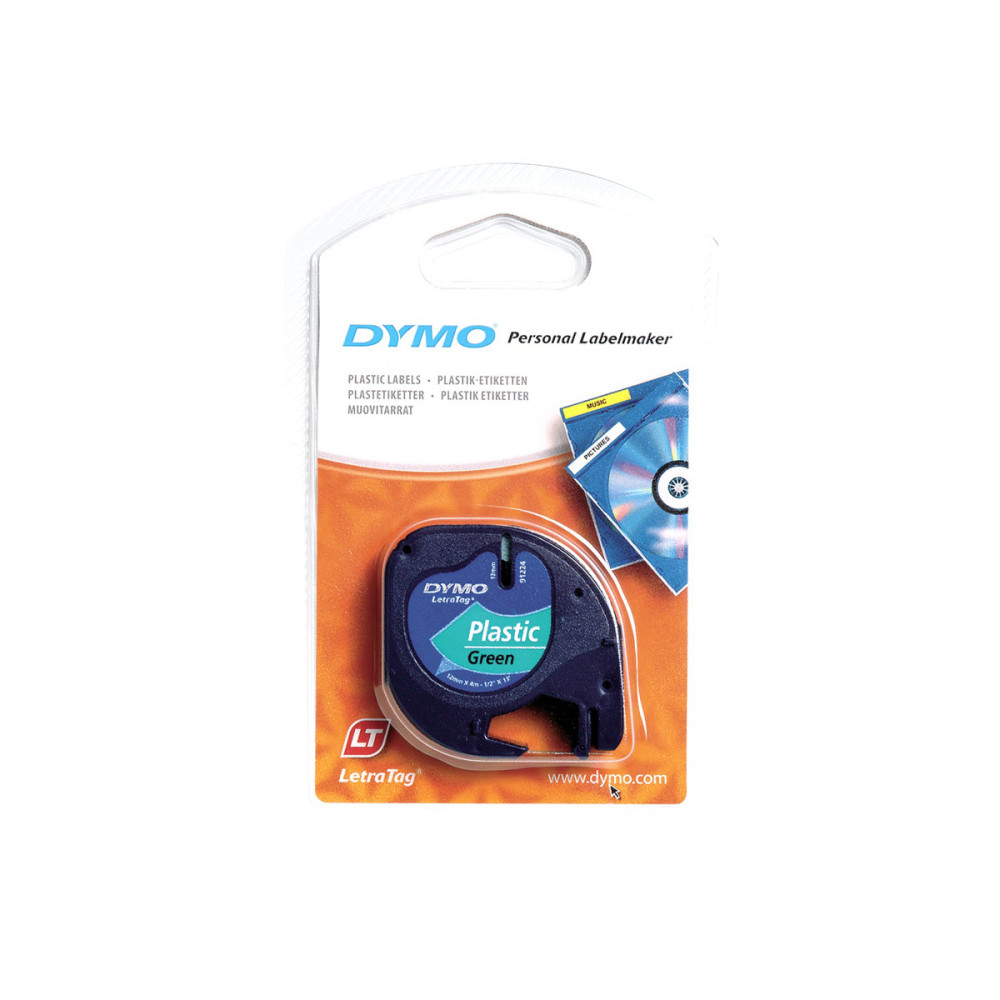 Produktbild för DYMO LetraTAG - tejp - 1 kassett(er) - Rulle (1,2 cm x 4 m)