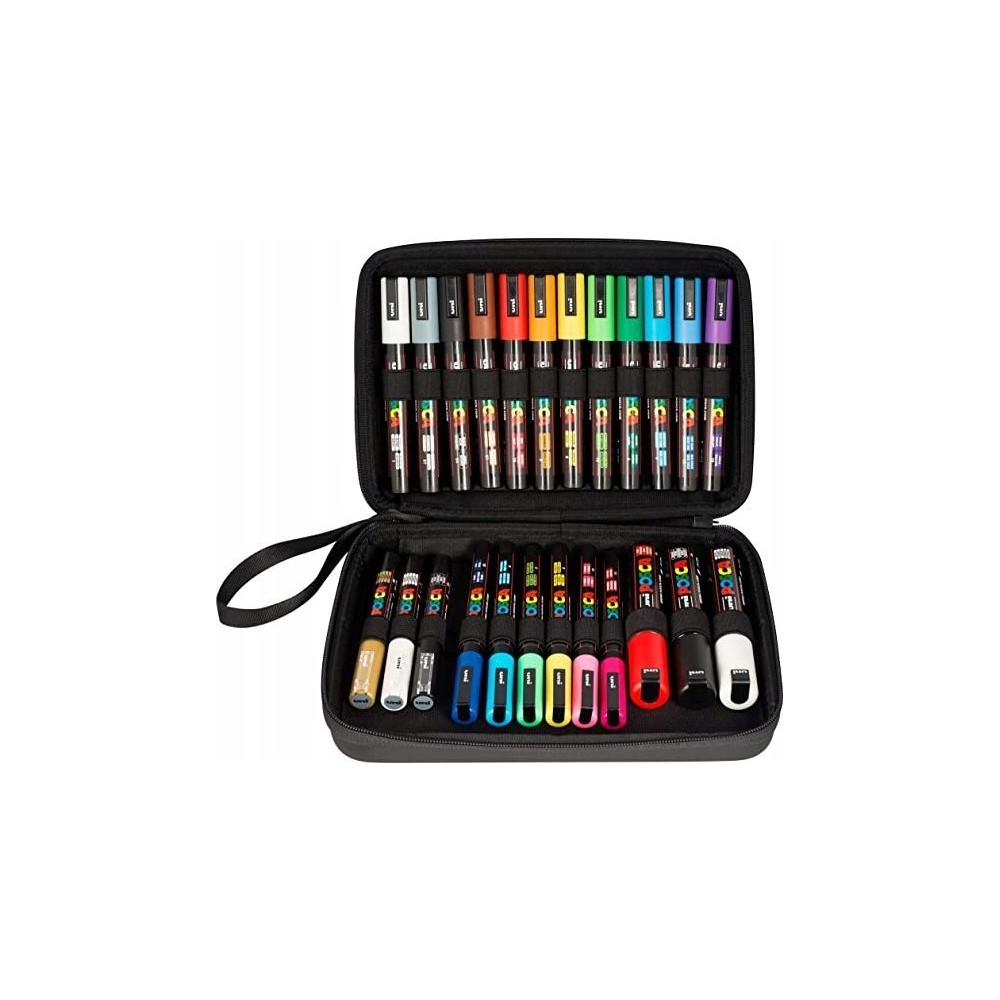 Produktbild för POSCA presentförpackning, 24 st. olika färger och linjebredd...