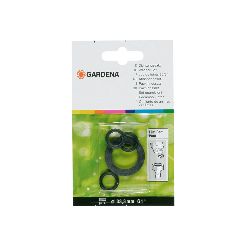 Produktbild för Gardena - packningssats - lämplig för 33,3 mm gängad krananslutning