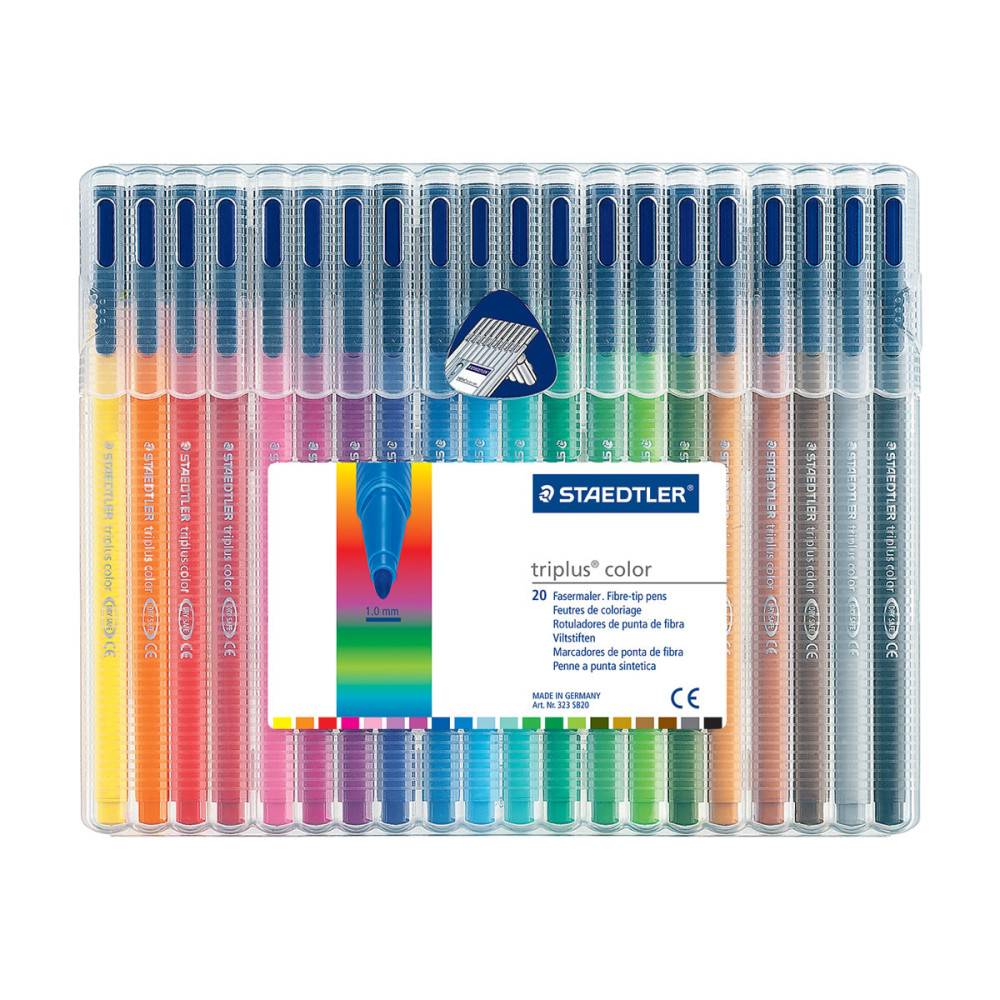 Produktbild för STAEDTLER triplus color - fiberspetspenna - blandfärger (paket om 20)