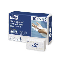 Produktbild för Tork Premium H2 - pappershandduk - 150 ark - invikt - vit, lövmönster