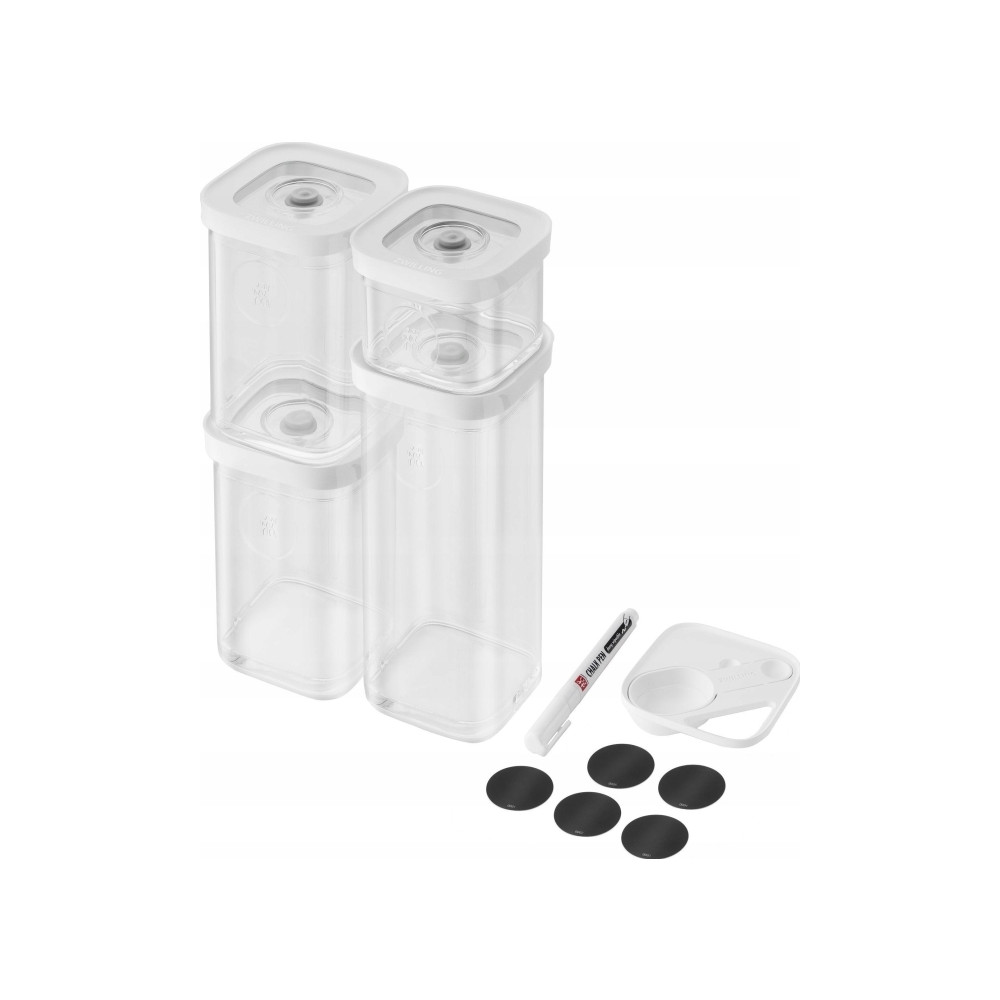 Produktbild för ZWILLING Fresh & Save Cube Set S6 transparent-vit. Innehålle...