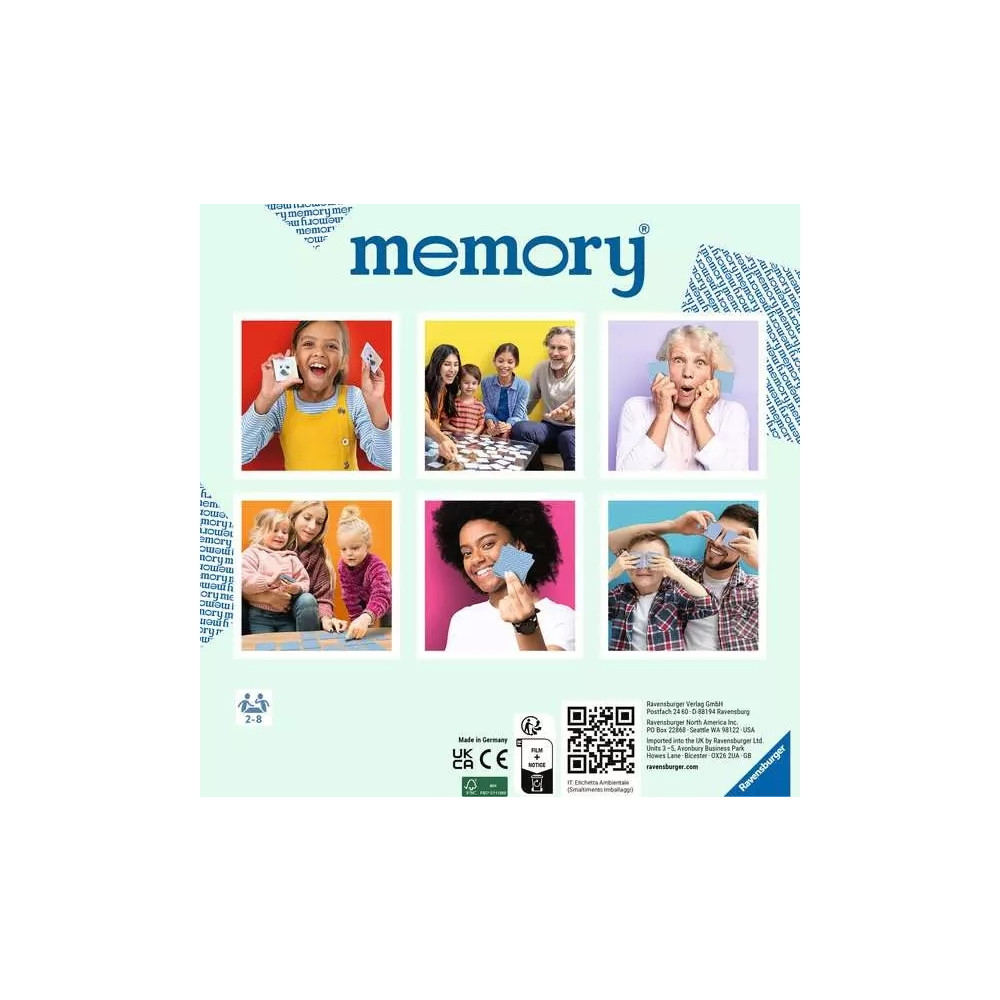 Produktbild för Ravensburger memory 22595, Brädspel, Matchning, 3 år, 20 min...