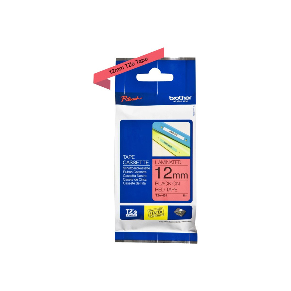 Produktbild för Brother TZe-431 - bandlaminat - 1 kassett(er) - Rulle (1,2 cm x 8 m)
