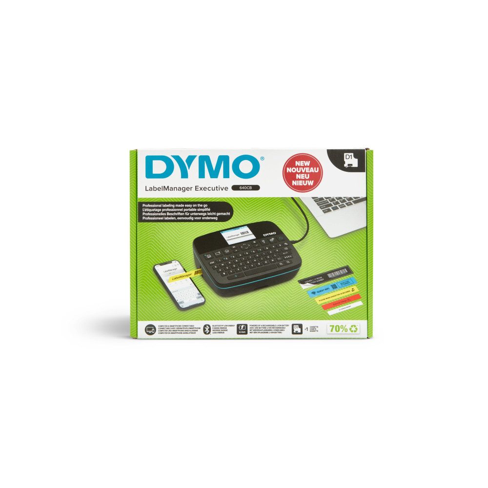 Produktbild för DYMO LabelMANAGER 640CB - etikettskrivare - svartvit - termisk överföring