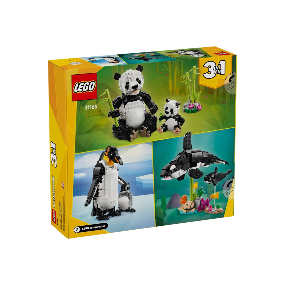 Produktbild för LEGO Creator 3in1 31165 - Vilda Djur: Pandafamilj - byggsats