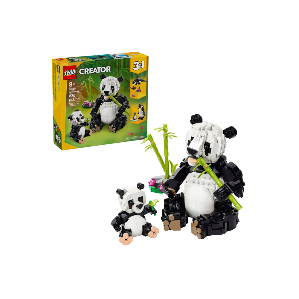 Produktbild för LEGO Creator 3in1 31165 - Vilda Djur: Pandafamilj - byggsats