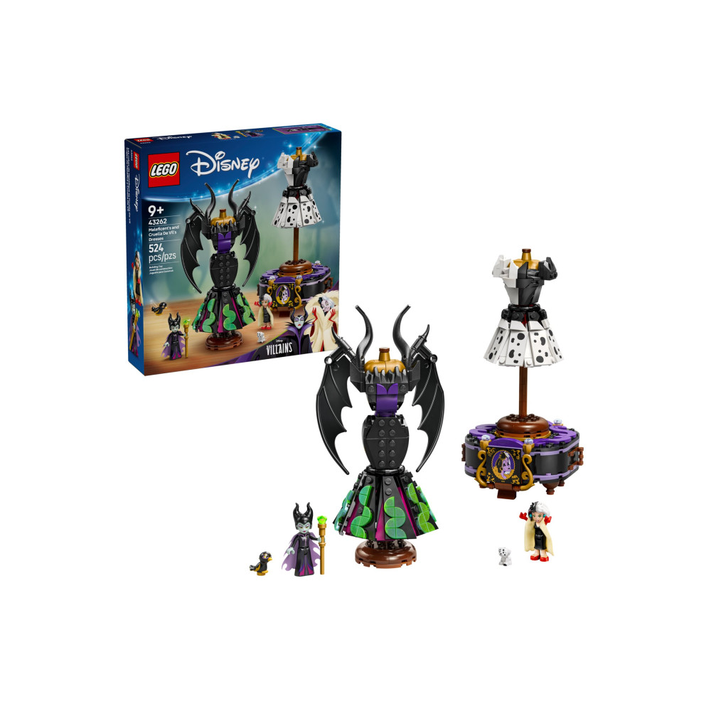 Produktbild för LEGO Disney Villains 43262 - Maleficents och Cruella De Vils klänningar - byggsats