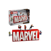 Produktbild för LEGO Marvel 76313 - MARVEL-logotyp och minifigurer - byggsats