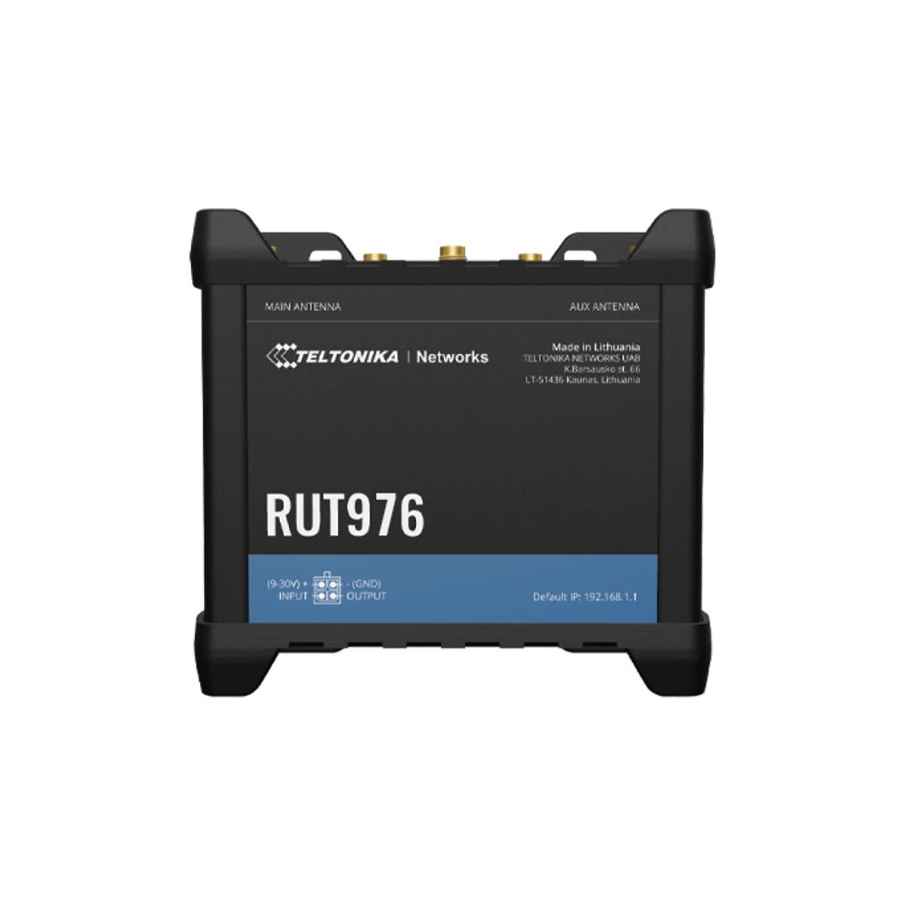Produktbild för Teltonika RUT976 - trådlös router - WWAN - Wi-Fi - 4G, 5G - DIN-skenmonterbar, väggmonterbar, bordsmonterbar