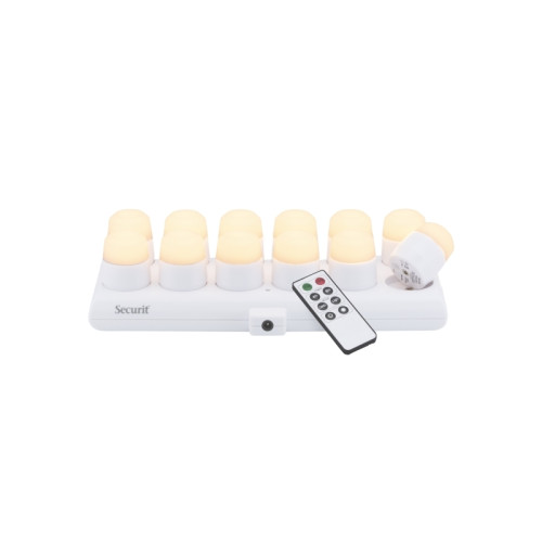 Securit Securit® AMSTERDAM LED värmeljus 12 st. + laddare, vitt ljus
