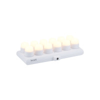 Produktbild för Securit® AMSTERDAM LED värmeljus 12 st. + laddare, vitt ljus