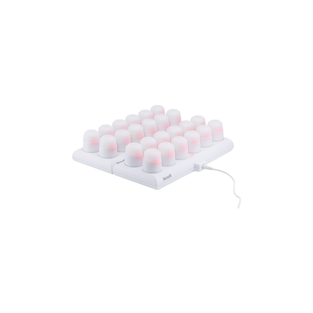 Produktbild för Securit® AMSTERDAM LED värmeljus 12 st. + laddare, vitt ljus