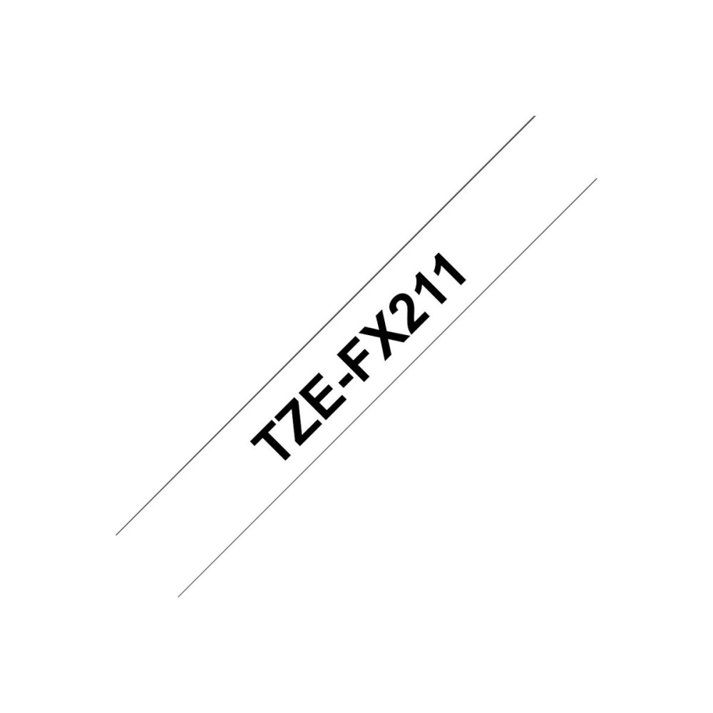 Produktbild för Brother TZe-FX211 - flexibel tape - 1 kassett(er) - Rulle (0,6 cm x 8 m)