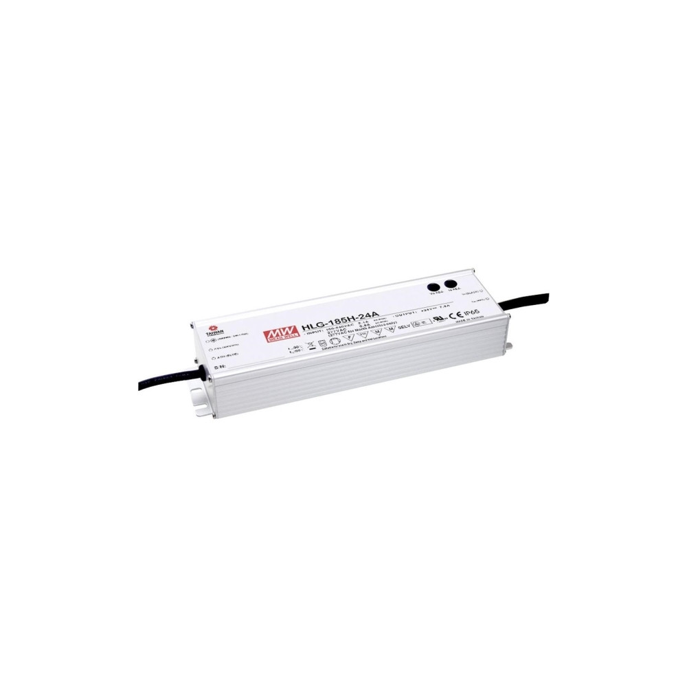 Produktbild för MEAN WELL HLG-185H-24B, 187,2 W, IP65, 62000 h, -40