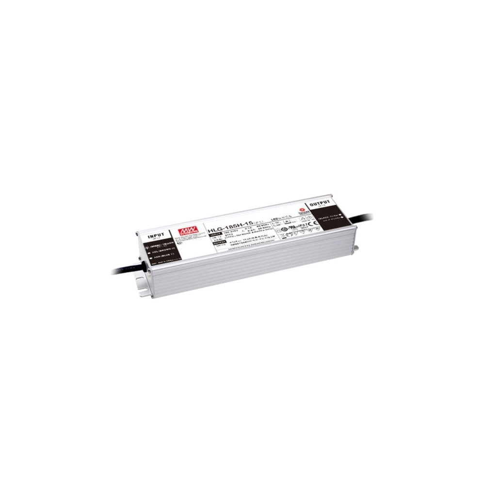 Produktbild för MEAN WELL HLG-185H-24B, 187,2 W, IP65, 62000 h, -40