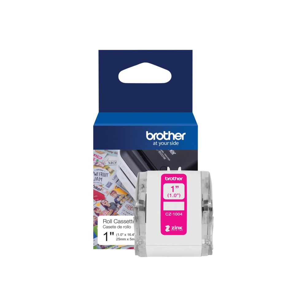 Produktbild för Brother CZ-1004 - löpande etiketter - 1 rulle (rullar) - Rulle (2,54 cm x 5 m)