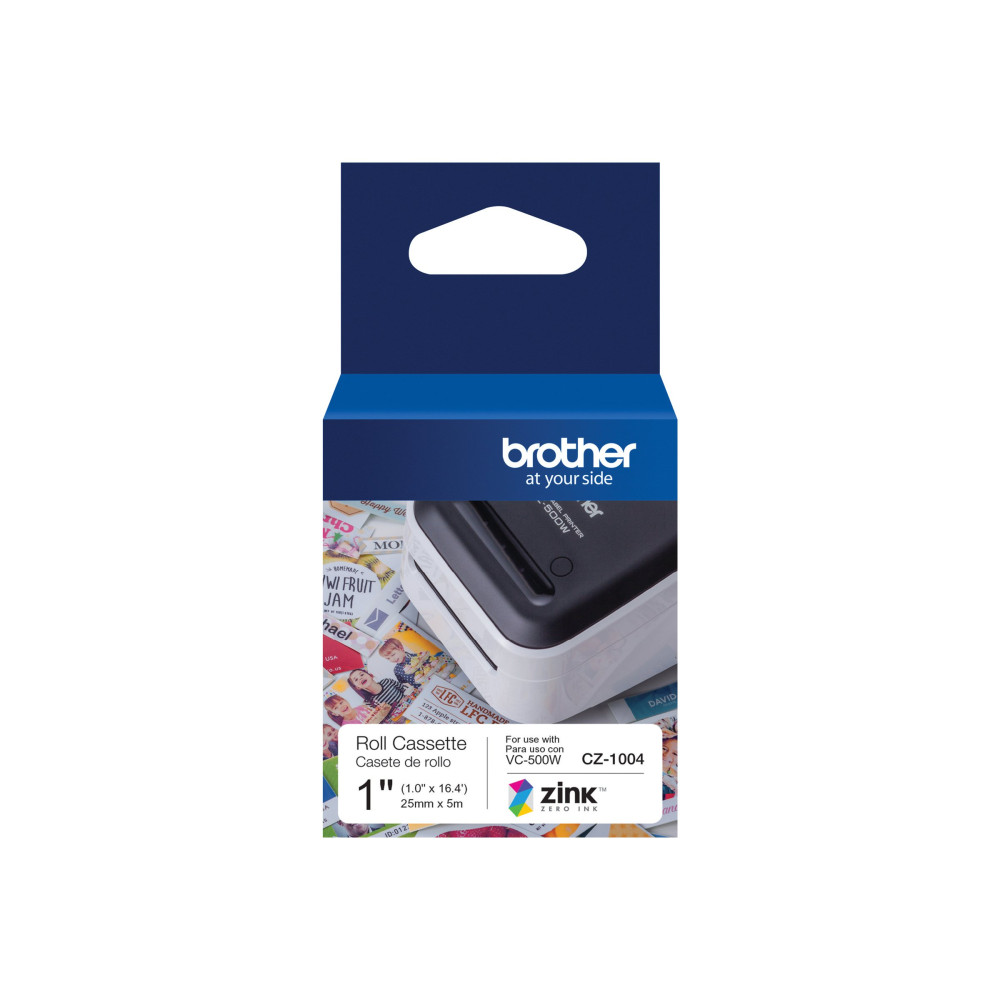 Produktbild för Brother CZ-1004 - löpande etiketter - 1 rulle (rullar) - Rulle (2,54 cm x 5 m)