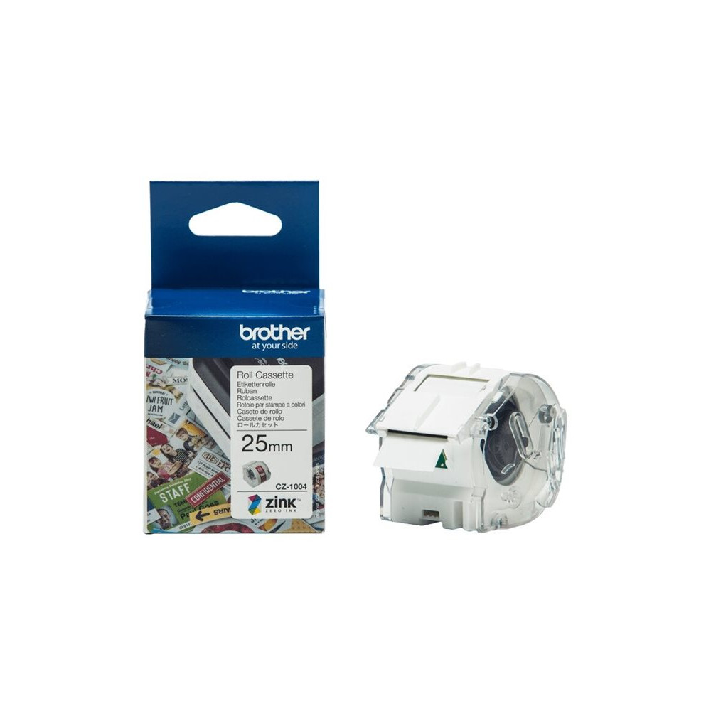 Produktbild för Brother CZ-1004 - löpande etiketter - 1 rulle (rullar) - Rulle (2,54 cm x 5 m)