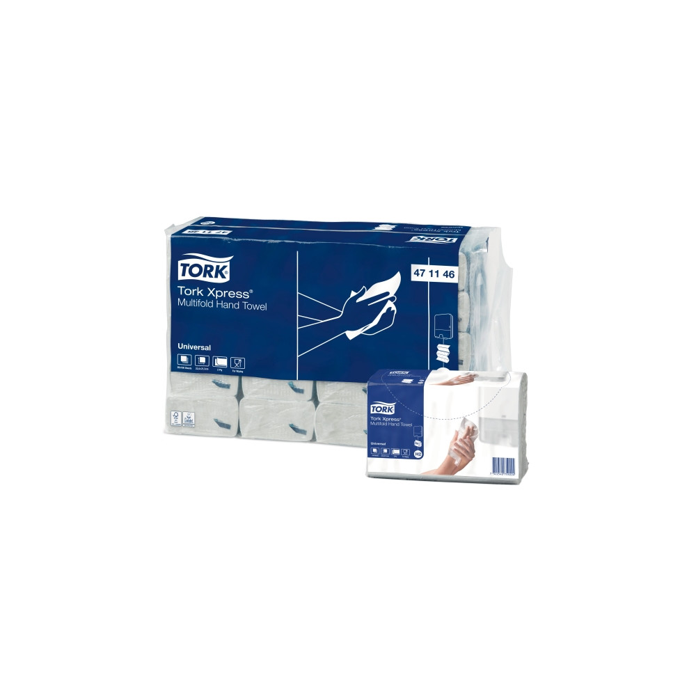 Produktbild för Tork Xpress Universal H2 - handduk - 190 ark - flerfaldig - vit
