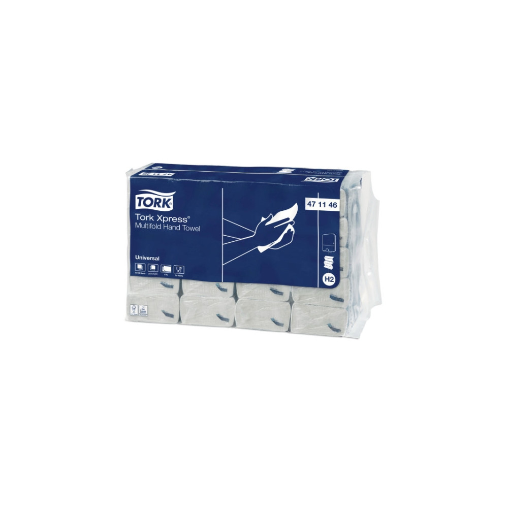 Produktbild för Tork Xpress Universal H2 - handduk - 190 ark - flerfaldig - vit