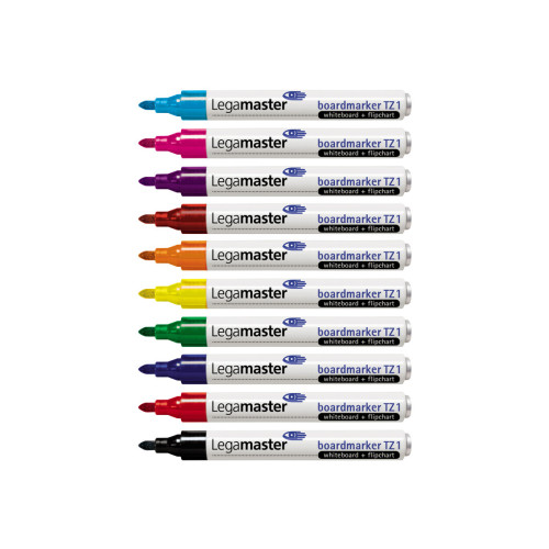 Legamaster Legamaster TZ 1 - markering - svart, röd, blå, grön, ljusblå, gul, orange, brun, rosa, mörklila (paket om 10)