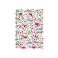 Produktbild för Oxford Floral B5 - anteckningsblock - 180 x 250 mm - 60 ark