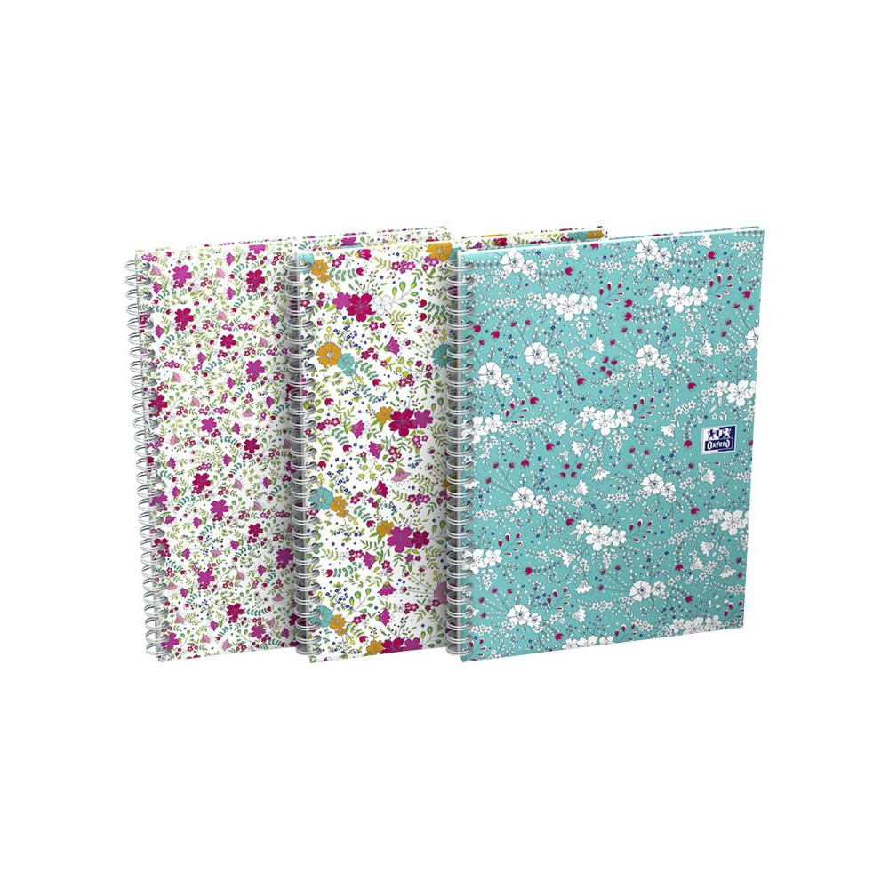 Produktbild för Oxford Floral B5 - anteckningsblock - 180 x 250 mm - 60 ark