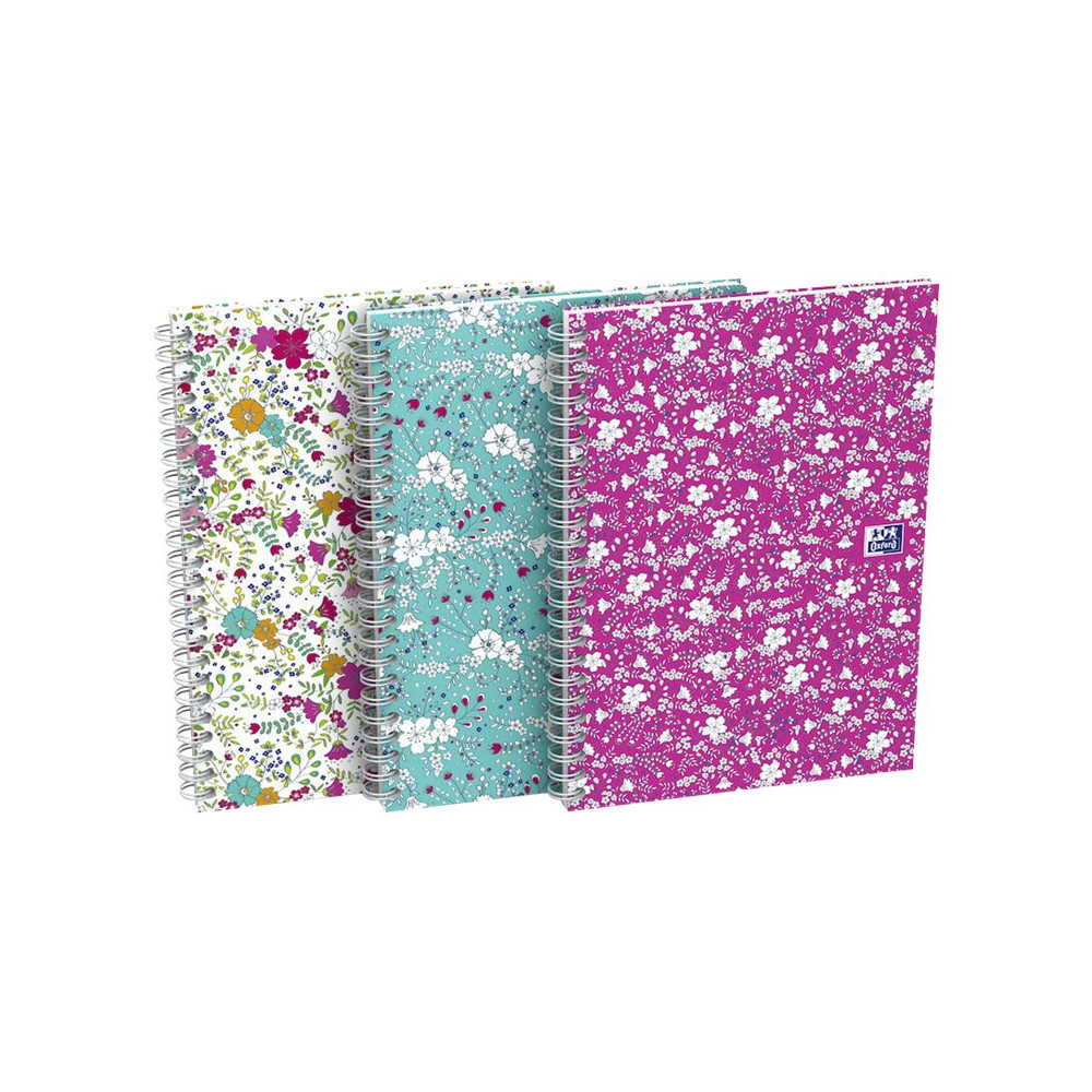 Produktbild för Oxford Floral B5 - anteckningsblock - 180 x 250 mm - 60 ark