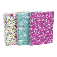 Produktbild för Oxford Floral B5 - anteckningsblock - 180 x 250 mm - 60 ark