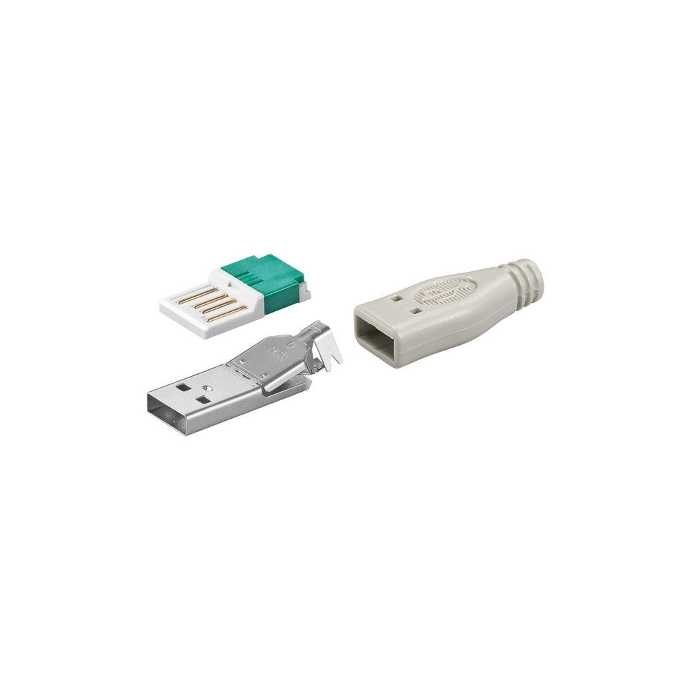 Produktbild för Goobay 12035, USB Type-A, Grå, Hankoppling, Rak, RoHS, 15,1...