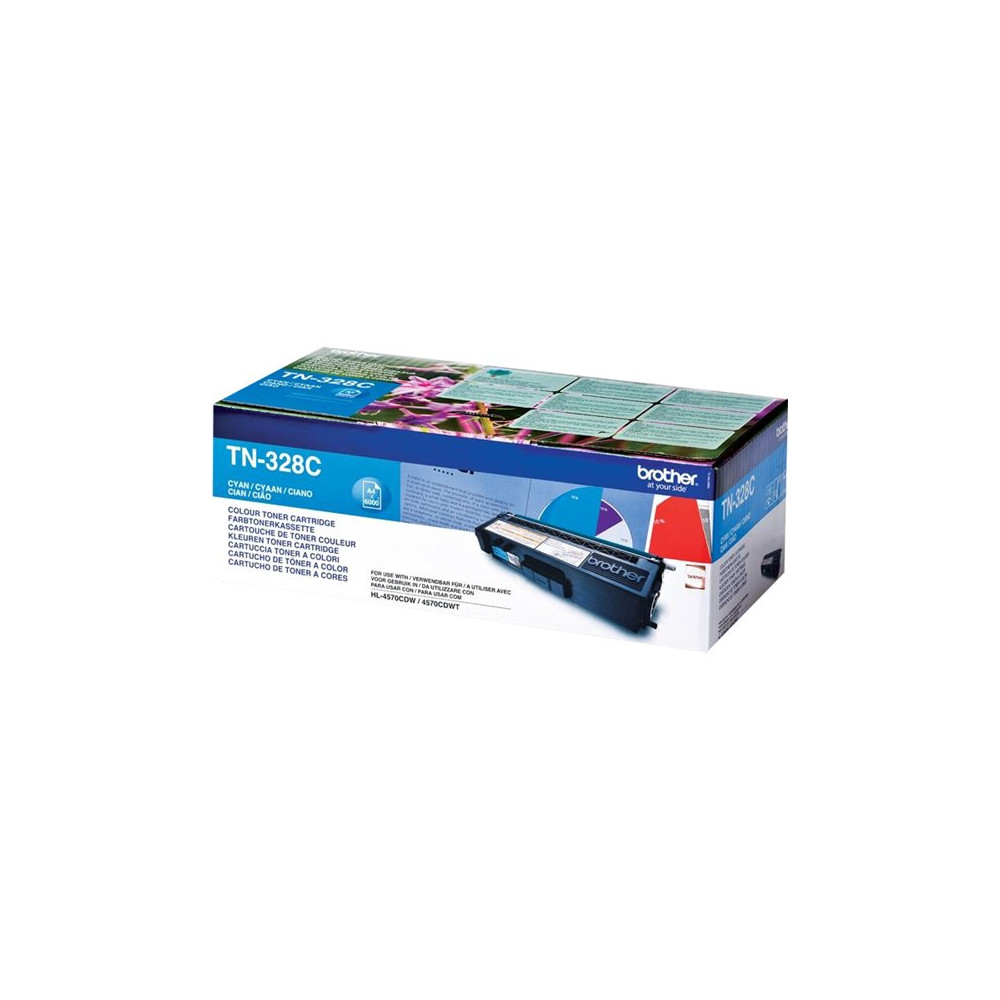 Produktbild för Brother TN328C - cyan - original - tonerkassett