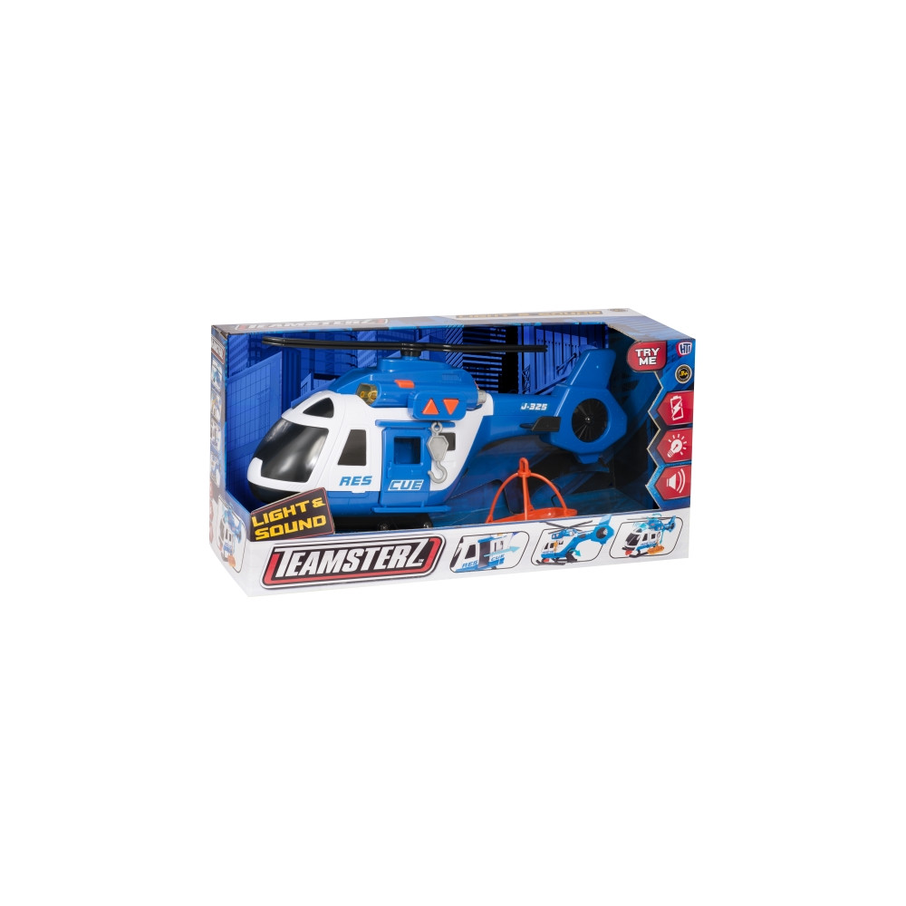 Produktbild för Teamsterz Mighty Machines räddningshelikopter (stor) med L&S...