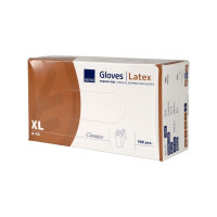 Produktbild för Undersökningshandske, ABENA Classic, XL, natur, latex, puder...