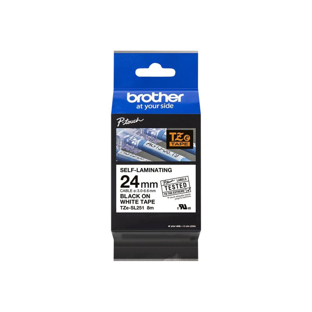 Produktbild för Brother TZe-SL251 - bandlaminat - 1 kassett(er) - Rulle ( 2,4 cm x 8 m)