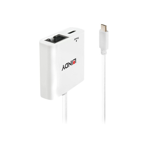 Lindy USB 3.1 Type C Gigabit Ethernet Converter with Power Delivery - nätverksadapter - USB-C 3.1 - Gigabit Ethernet - Nätverkskablar