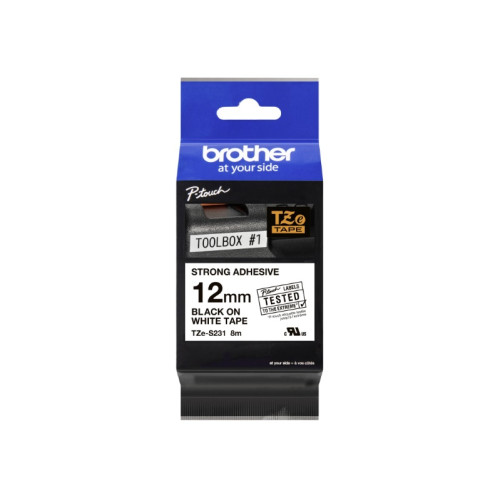 Brother Brother TZe-S231 - bandlaminat - 1 kassett(er) - Rulle (1,2 cm x 8 m)