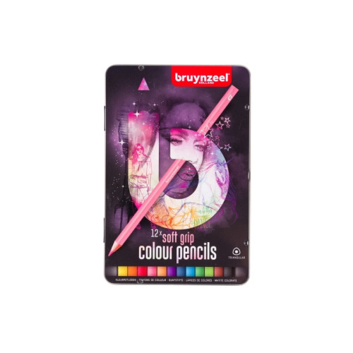 Bruynzeel BRUYNZEEL SAKURA soft grip färgpennor i etui light | 12 färg...
