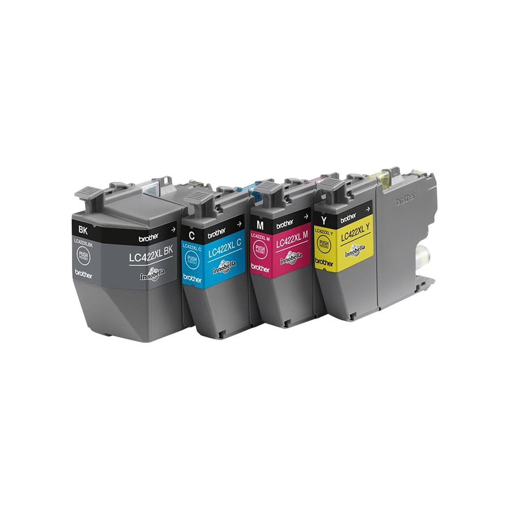 Produktbild för Brother LC422XL - 4-pack - svart, gul, cyan, magenta - original - bläckpatron