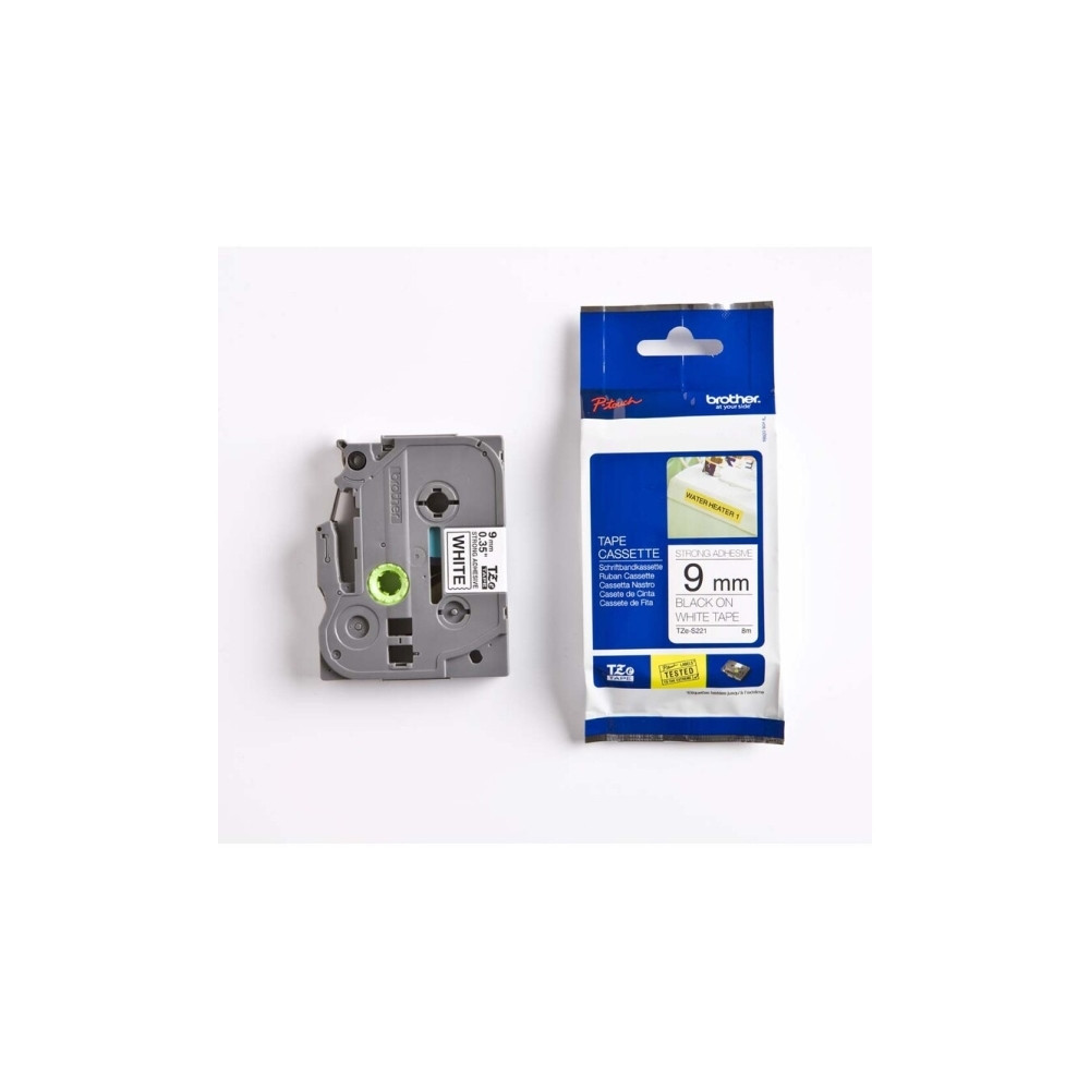 Produktbild för Brother TZe-S221 - bandlaminat - 1 kassett(er) - Rulle (0,9 cm x 8 m)